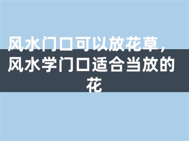 风水门口可以放花草，风水学门口适合当放的花