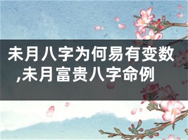 未月八字为何易有变数,未月富贵八字命例