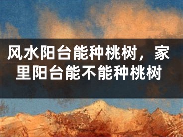风水阳台能种桃树，家里阳台能不能种桃树