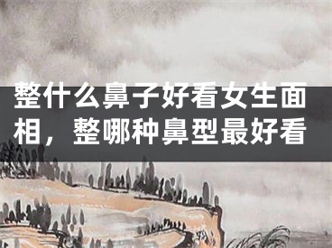 整什么鼻子好看女生面相，整哪种鼻型最好看