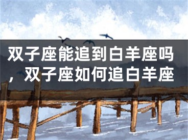 双子座能追到白羊座吗，双子座如何追白羊座