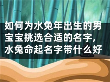 如何为水兔年出生的男宝宝挑选合适的名字,水兔命起名字带什么好