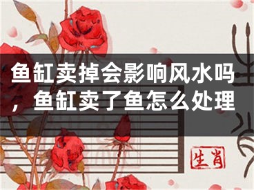鱼缸卖掉会影响风水吗，鱼缸卖了鱼怎么处理