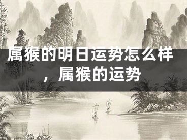属猴的明日运势怎么样，属猴的运势