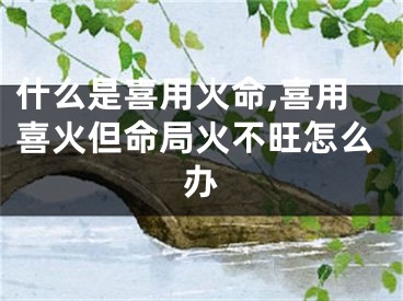 什么是喜用火命,喜用喜火但命局火不旺怎么办