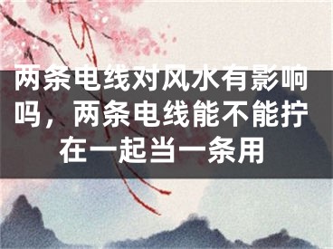 两条电线对风水有影响吗，两条电线能不能拧在一起当一条用
