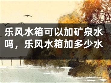 乐风水箱可以加矿泉水吗,乐风水箱加多少水
