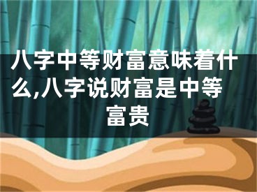 八字中等财富意味着什么,八字说财富是中等富贵