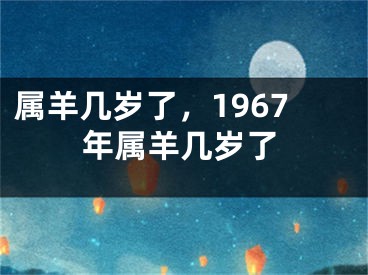 属羊几岁了,1967年属羊几岁了