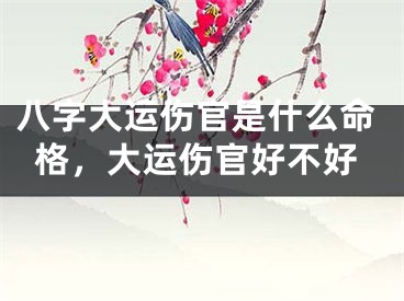 八字大运伤官是什么命格,大运伤官好不好