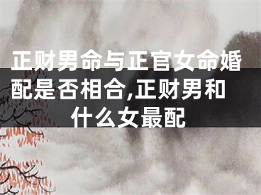 正财男命与正官女命婚配是否相合,正财男和什么女最配