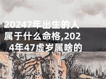 20247年出生的人属于什么命格,2024年47虚岁属啥的