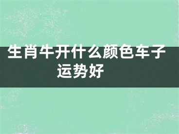 生肖牛开什么颜色车子运势好