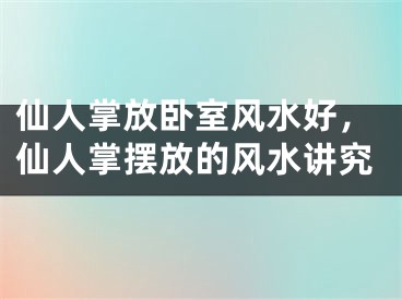 仙人掌放卧室风水好,仙人掌摆放的风水讲究