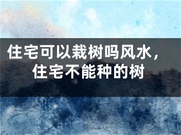 住宅可以栽树吗风水,住宅不能种的树