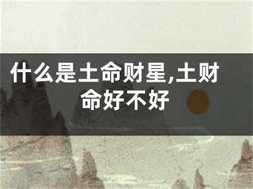 什么是土命财星,土财命好不好