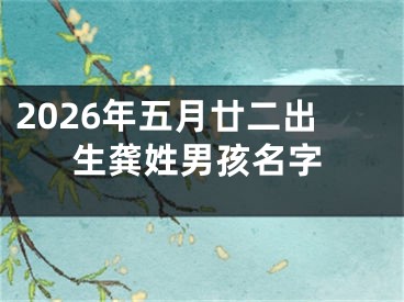 2026年五月廿二出生龚姓男孩名字