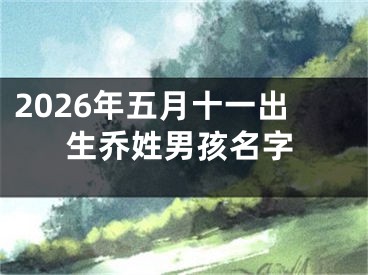 2026年五月十一出生乔姓男孩名字