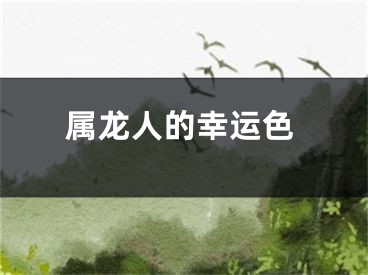 属龙人的幸运色