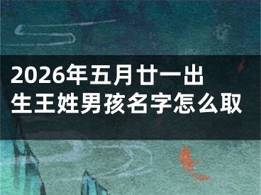 2026年五月廿一出生王姓男孩名字怎么取