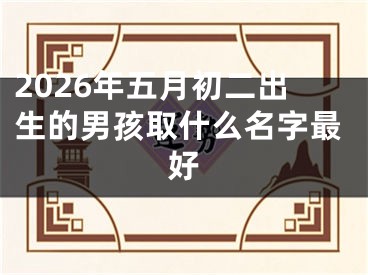 2026年五月初二出生的男孩取什么名字最好