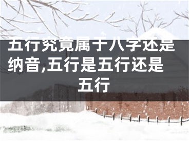 五行究竟属于八字还是纳音,五行是五行还是五行