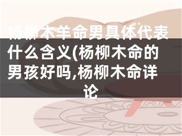 杨柳木羊命男具体代表什么含义(杨柳木命的男孩好吗,杨柳木命详论