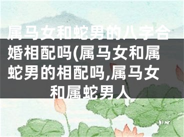 属马女和蛇男的八字合婚相配吗(属马女和属蛇男的相配吗,属马女和属蛇男人