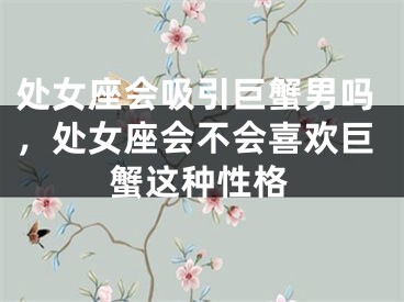 处女座会吸引巨蟹男吗，处女座会不会喜欢巨蟹这种性格