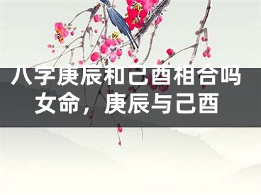 八字庚辰和己酉相合吗女命，庚辰与己酉