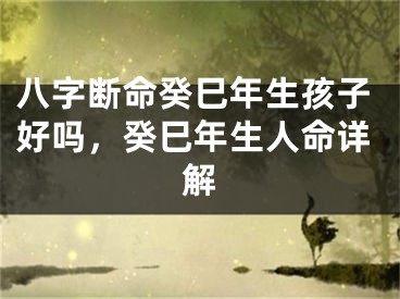 八字断命癸巳年生孩子好吗,癸巳年生人命详解