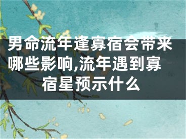 男命流年逢寡宿会带来哪些影响,流年遇到寡宿星预示什么