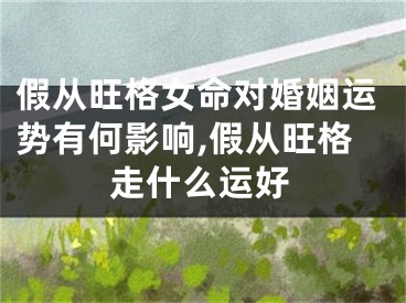 假从旺格女命对婚姻运势有何影响,假从旺格走什么运好