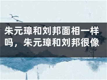 朱元璋和刘邦面相一样吗，朱元璋和刘邦很像