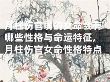 月柱伤官弱的女命会有哪些性格与命运特征,月柱伤官女命性格特点
