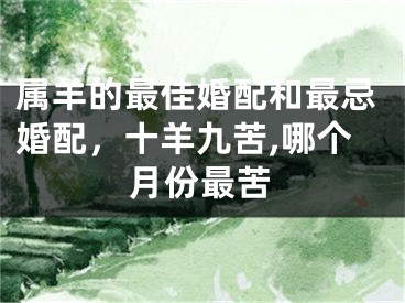 属羊的最佳婚配和最忌婚配,十羊九苦,哪个月份最苦