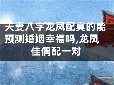 夫妻八字龙凤配真的能预测婚姻幸福吗,龙凤佳偶配一对