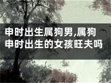 申时出生属狗男,属狗申时出生的女孩旺夫吗