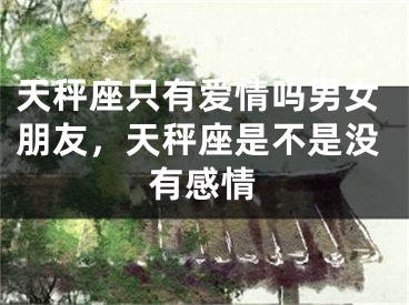 天秤座只有爱情吗男女朋友,天秤座是不是没有感情
