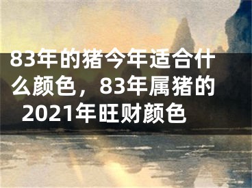 83年的猪今年适合什么颜色,83年属猪的2021年旺财颜色