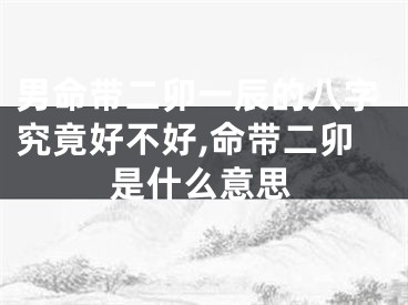 男命带二卯一辰的八字究竟好不好,命带二卯是什么意思