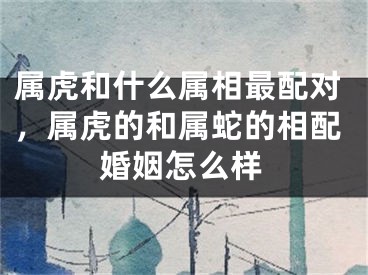 属虎和什么属相最配对，属虎的和属蛇的相配婚姻怎么样