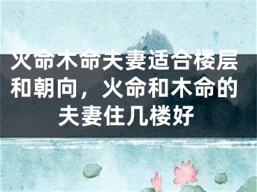 火命木命夫妻适合楼层和朝向，火命和木命的夫妻住几楼好
