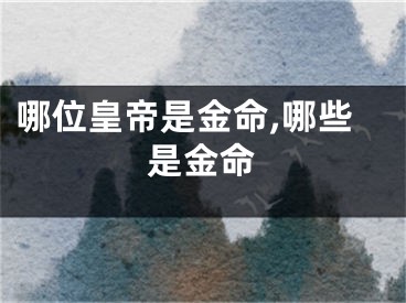 哪位皇帝是金命,哪些是金命