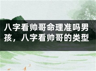 八字看帅哥命理准吗男孩，八字看帅哥的类型