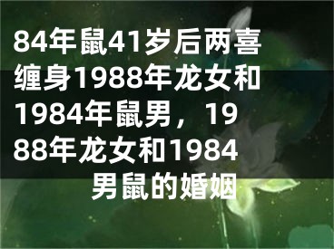 84年鼠41岁后两喜缠身1988年龙女和1984年鼠男，1988年龙女和1984男鼠的婚姻
