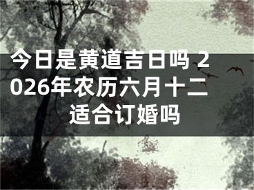 今日是黄道吉日吗 2026年农历六月十二适合订婚吗