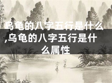 乌龟的八字五行是什么,乌龟的八字五行是什么属性
