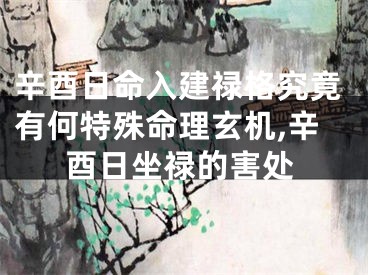 辛酉日命入建禄格究竟有何特殊命理玄机,辛酉日坐禄的害处