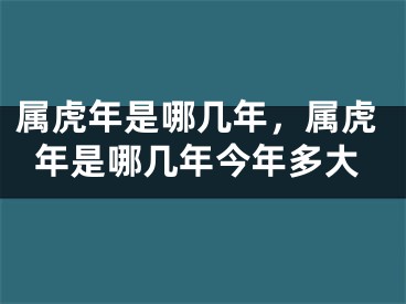 属虎年是哪几年，属虎年是哪几年今年多大